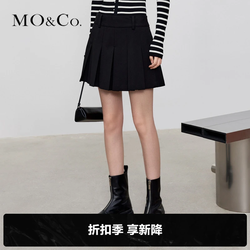 MOCO立体压褶高腰短裤裙裤休闲裤MBC3SOTT12