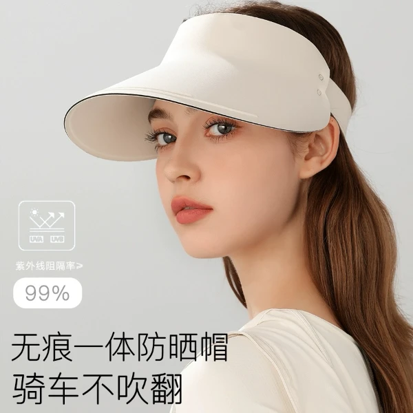 LIZHI3.0升级无感无痕一体防晒帽女夏季防紫外线遮阳帽空顶太阳帽