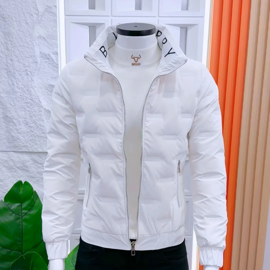 2025潮冬季爆款立领外套轻盈男士棉服网红修身短款时尚保暖棉衣