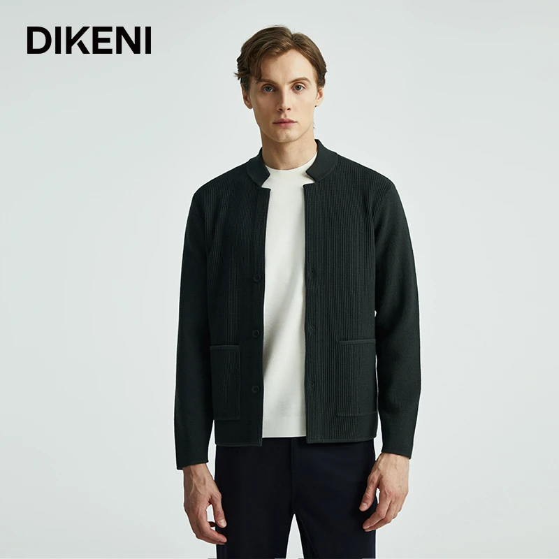 迪柯尼男士绵羊毛针织外套商务休闲通勤舒适慵懒感 13538W363