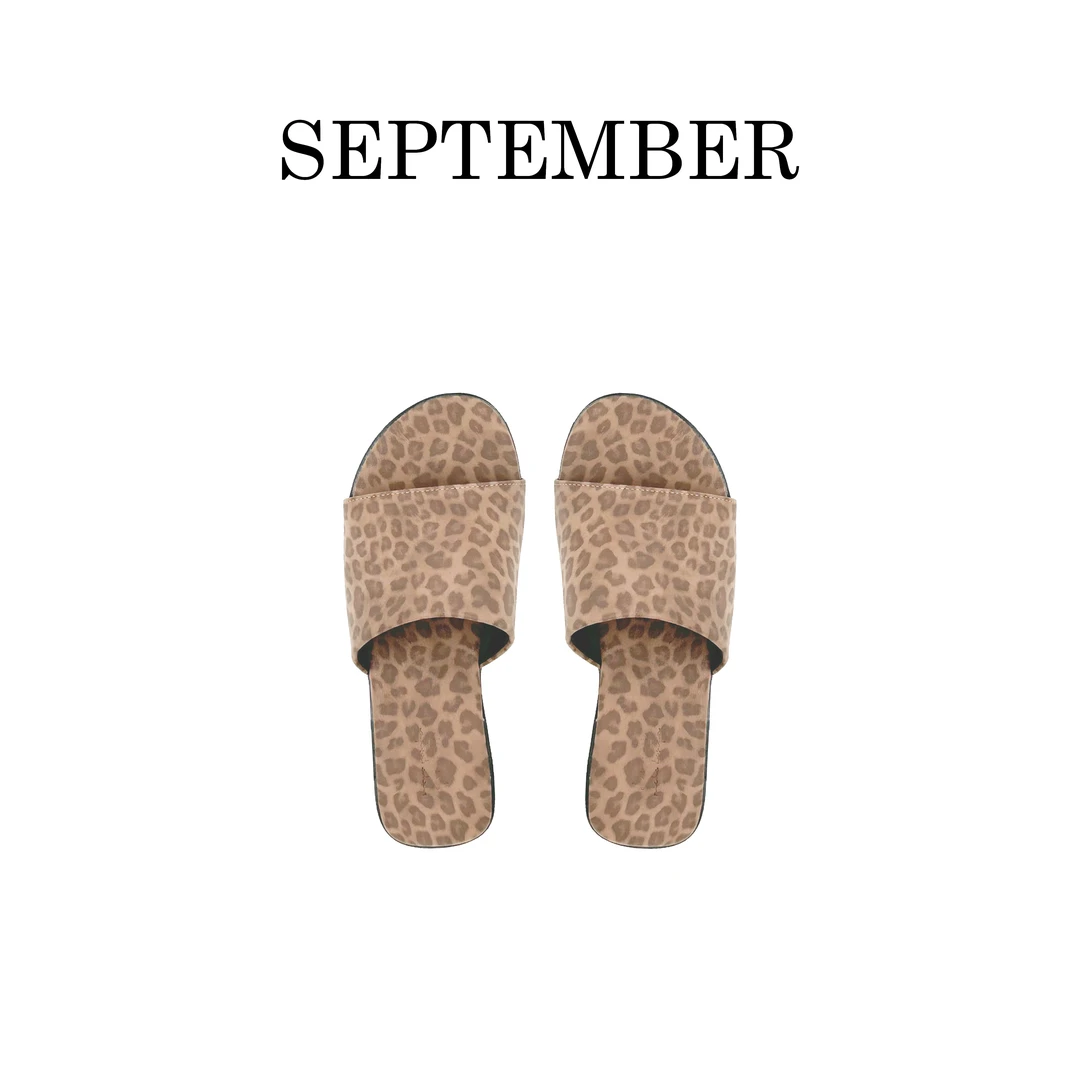 2024春夏SEP.无拖鞋不夏天｜轻巧舒适豹纹拖鞋人字拖 3449销2