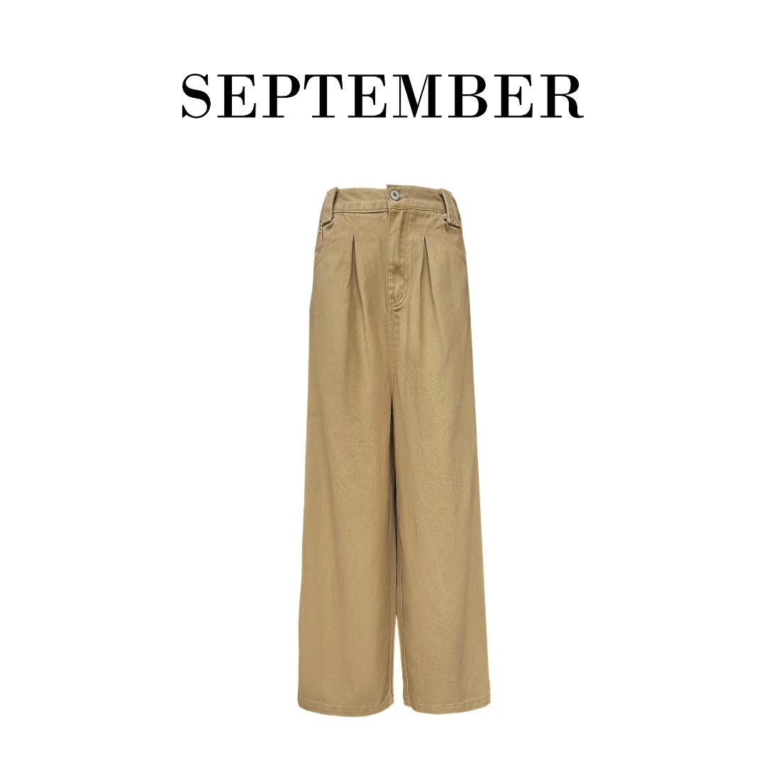 2024春夏SEP.就是个歪屁股的设计感宽松直筒阔腿牛仔裤 3273销2