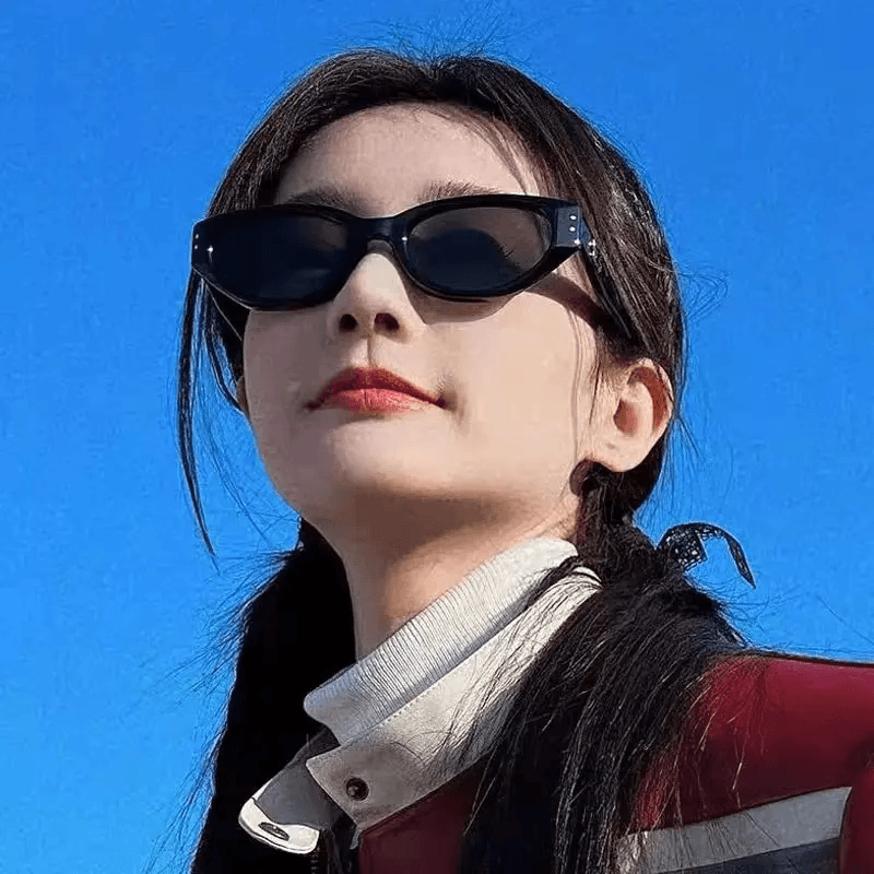 复古猫眼墨镜女高级感时尚新窄框眼镜2024新款潮防紫外线gm太阳镜