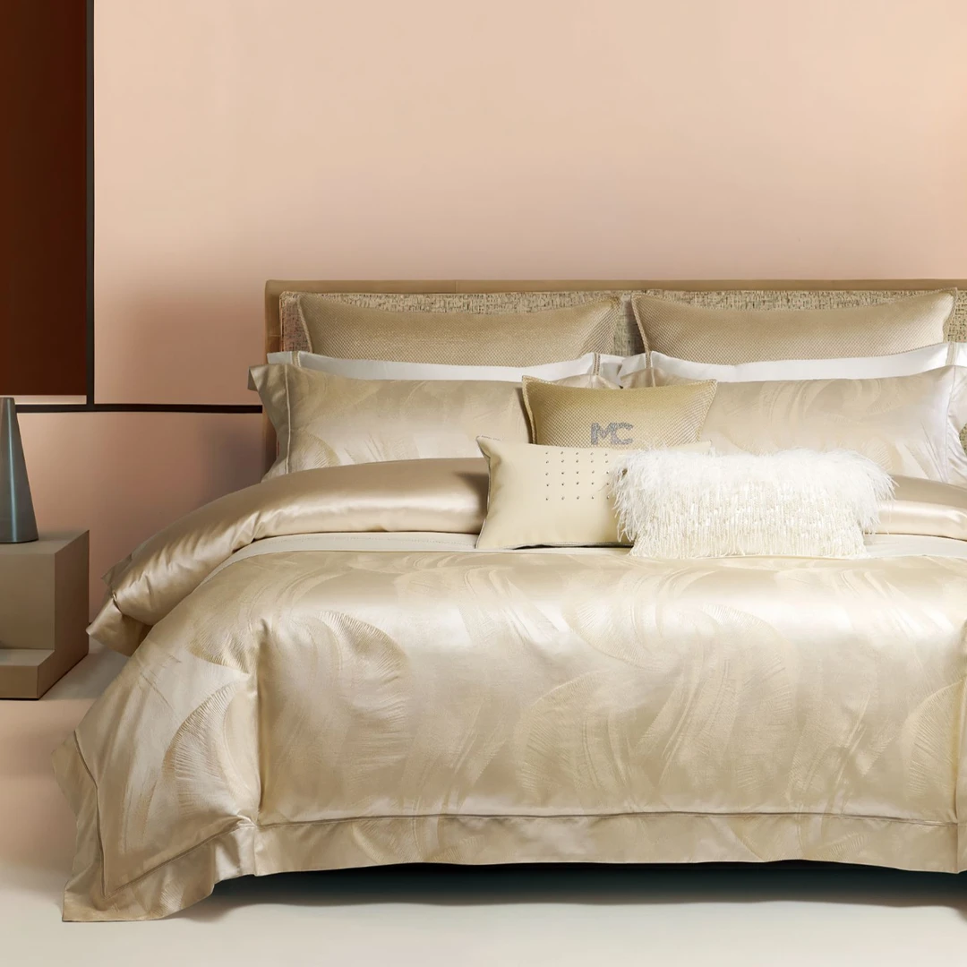 【爱莉芙】明超色织提花轻奢欧式提花四件套简约设计