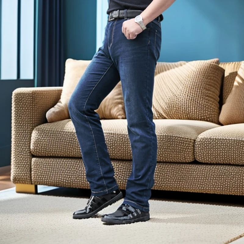 FL方青同款推荐 棉柔秋冬保暖牛仔裤 男女同款 很舒适