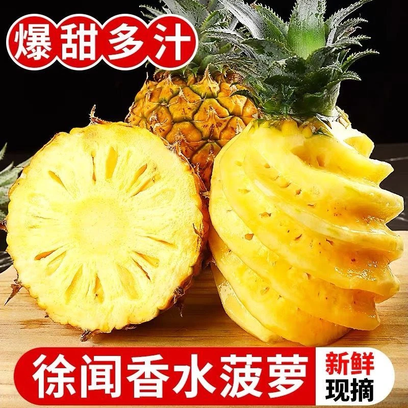 新鲜菠萝大个徐闻菠萝香水菠萝非金钻凤梨新鲜水果酸甜脆水果
