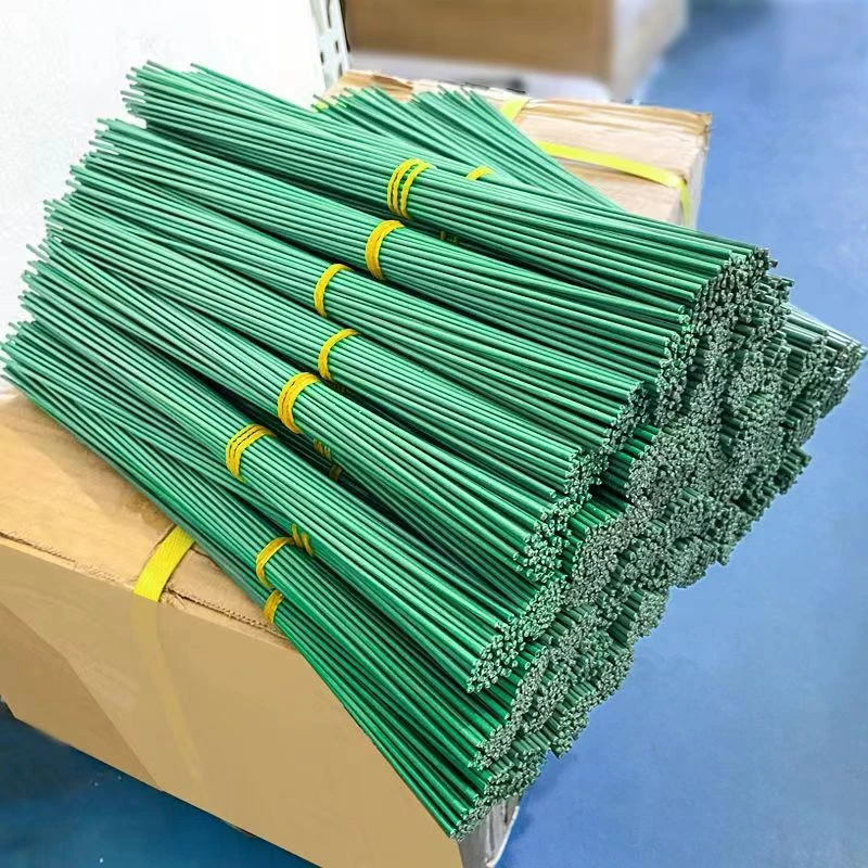 绿色2号花杆丝网绿花花胶带玫瑰花叶DIY手工材料塑料包胶细铁丝