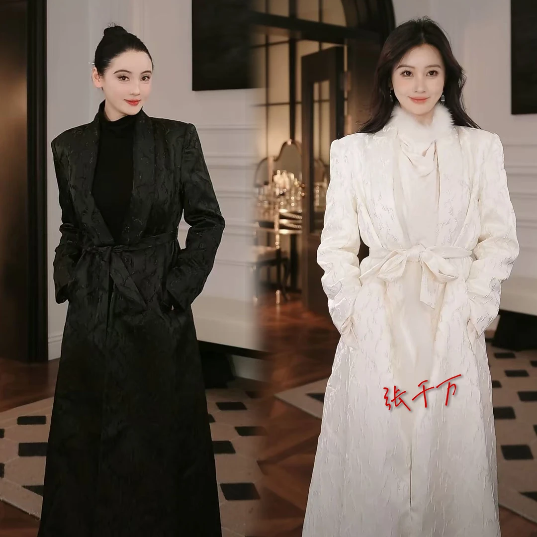 [鸢岘] 立体盘龙长款棉衣YX0321155/YX0321156