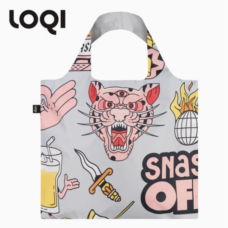 LOQI&snask联名潮酷街头风购物袋收纳整理