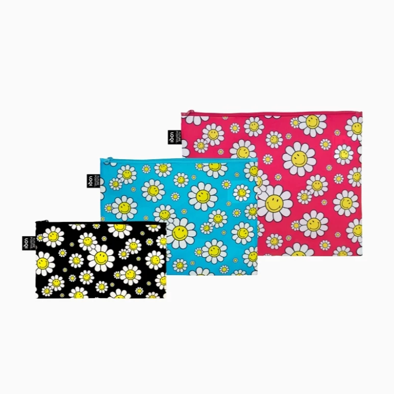 LOQI花朵笑脸收纳袋