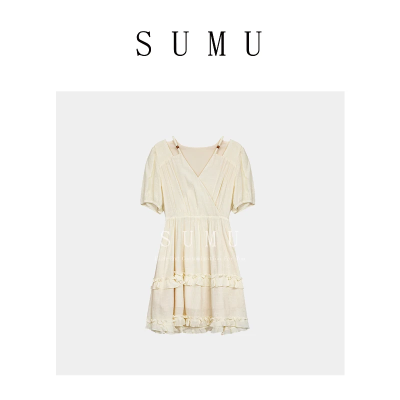 宿慕女款连衣裙夏季新款气质时尚纯色洋气显瘦修身连衣裙602