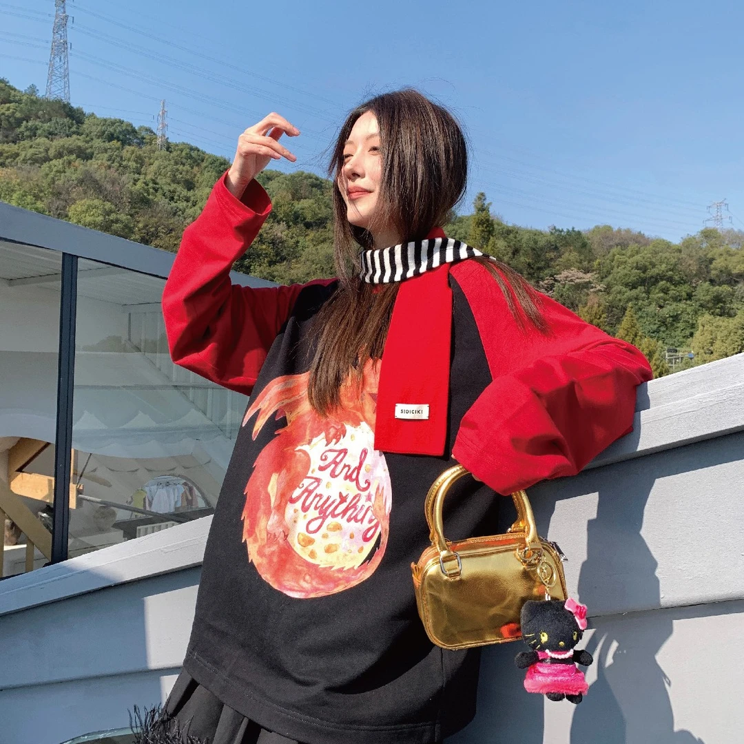 AndAnything幸运龙蛋插肩长袖T