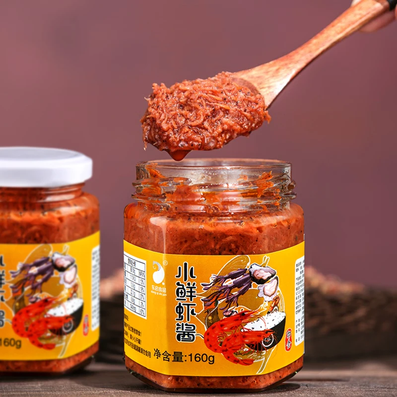 鲜香虾酱拌面虾仔酱即食下饭菜海虾海鲜拌饭酱美味食用精选瓶装好