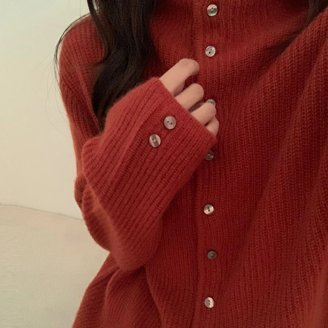 YAERMEI/雅而美秋冬韩系简约时尚气质百搭羊绒针织衫8012