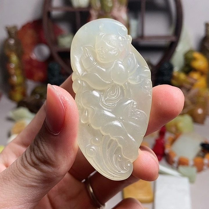 白玉菩提吊坠一一