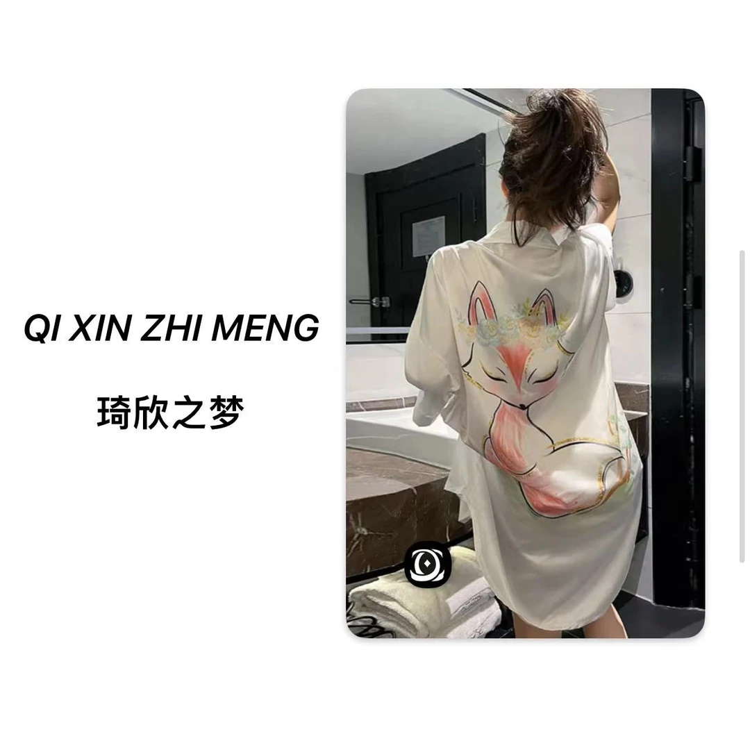 琦欣之梦衬衫睡裙夏天女找到编码拍下~1