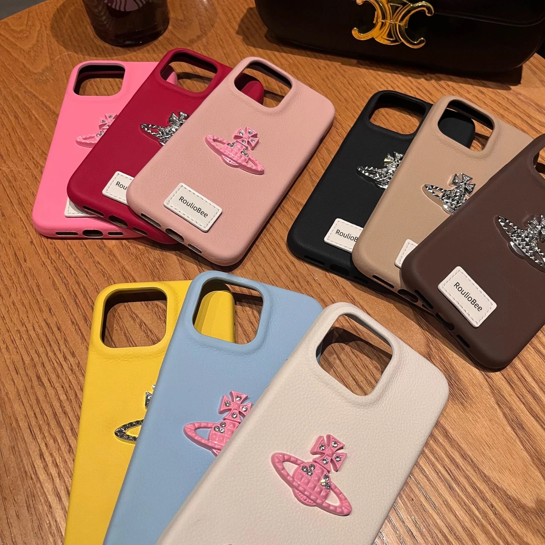 秋冬皮纹立体星球适用iPhone16/15promax苹果14华为p70手机壳软套