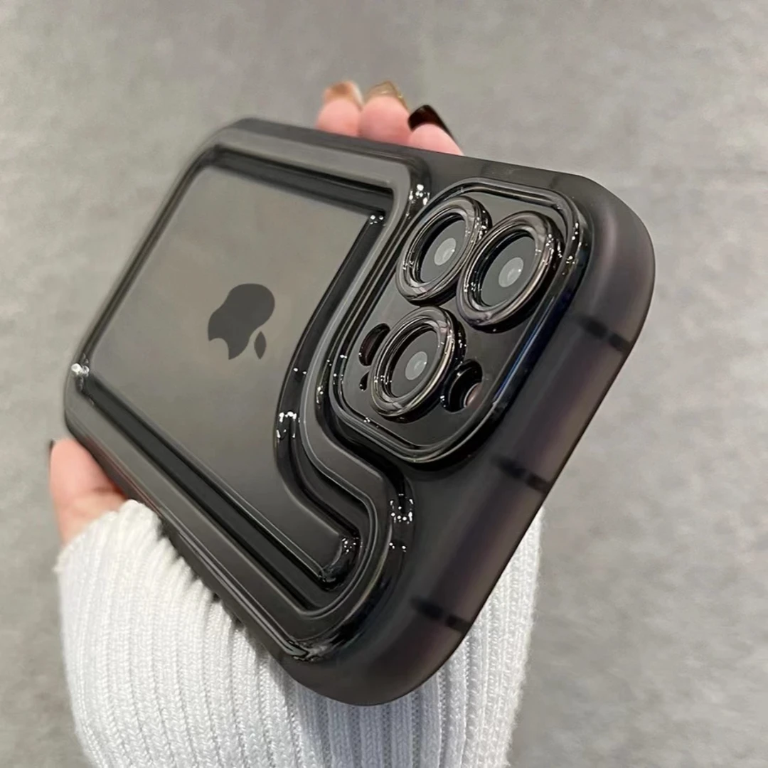 高级感简约透明iPhone13气囊防摔15/14promax苹果11手机壳12软套