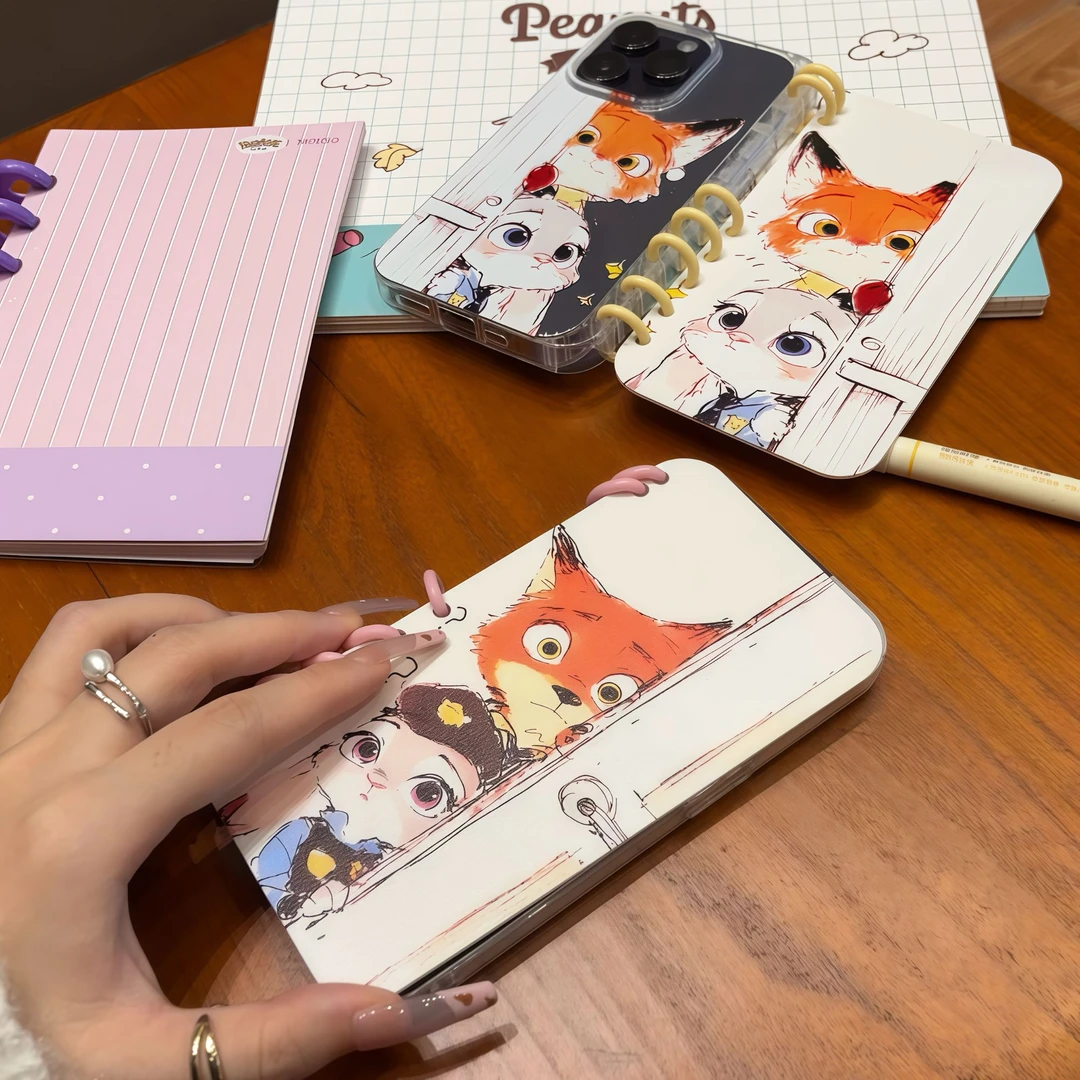 爆款书本朱迪尼克适用苹果16/15Promax手机壳14/13翻盖12情侣软套