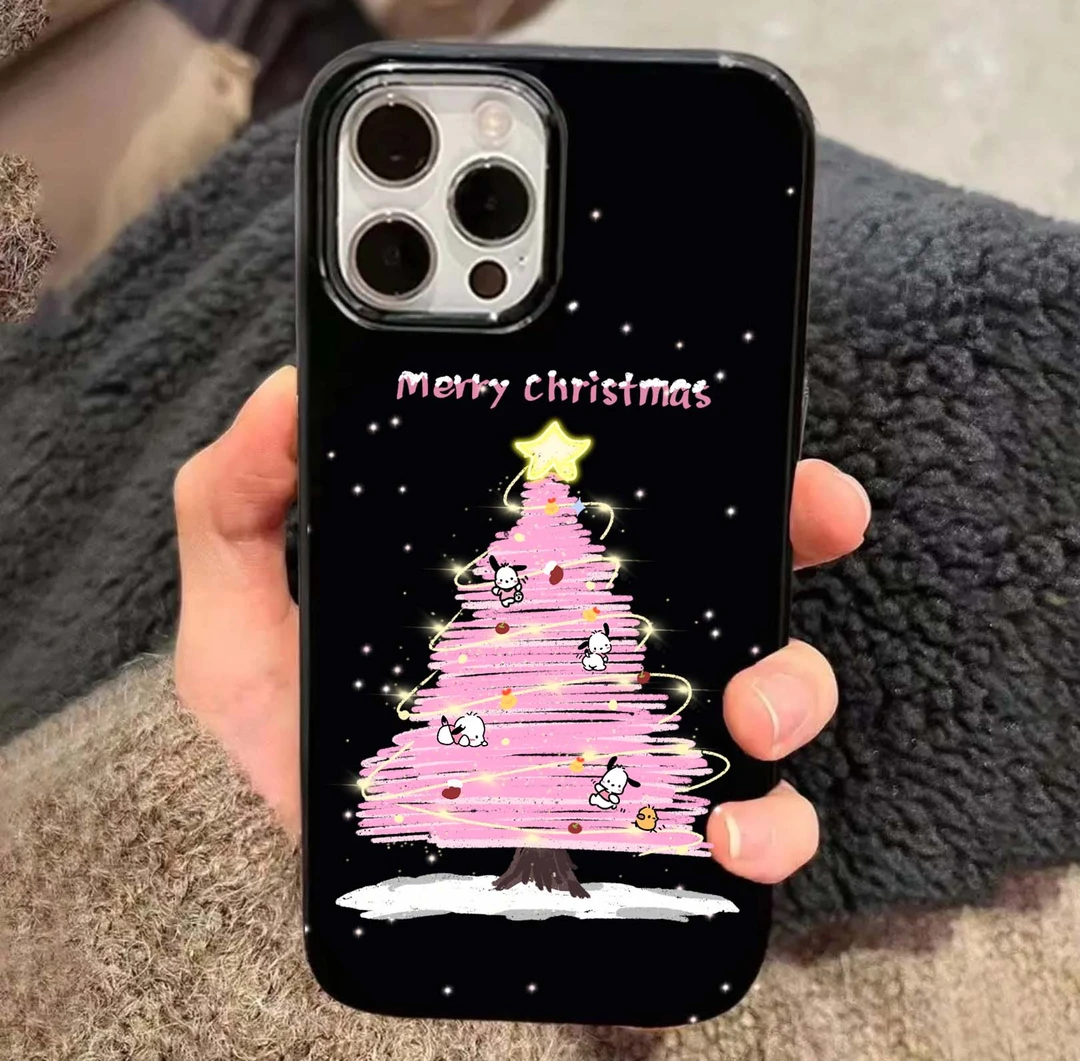 雪花圣诞树适用于苹果15手机壳iphone13/14promax防摔12/11软套女