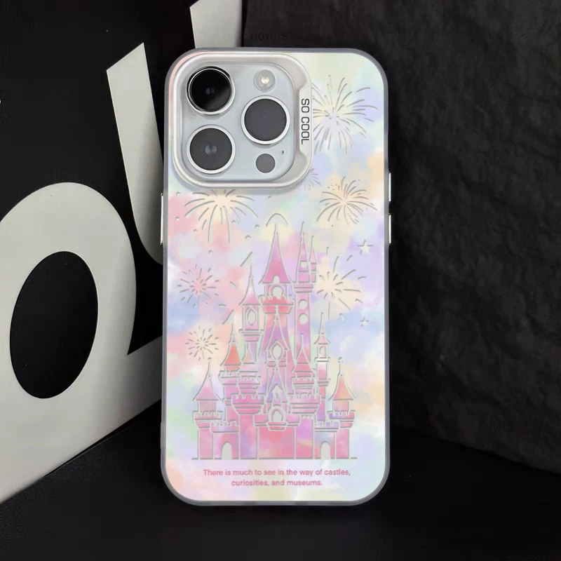 新年梦幻城堡烟花适用苹果15手机壳iPhone13/14promax高级12/11女