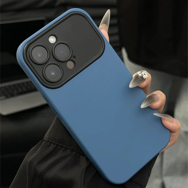 高级感撞色大视窗iPhone14手机壳苹果13/12promax软11高级xs/xr女