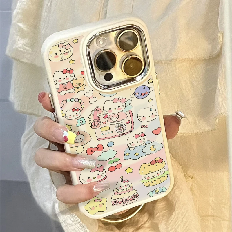 卡通可爱Kitty猫适用苹果13手机壳iphone14promax防摔12高级11软x