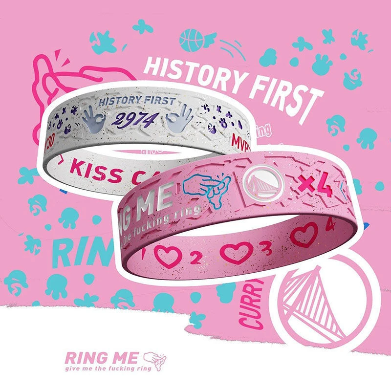 库里520限定KISS CAM系列手环 四冠王篮球运动周边七夕情人节礼物