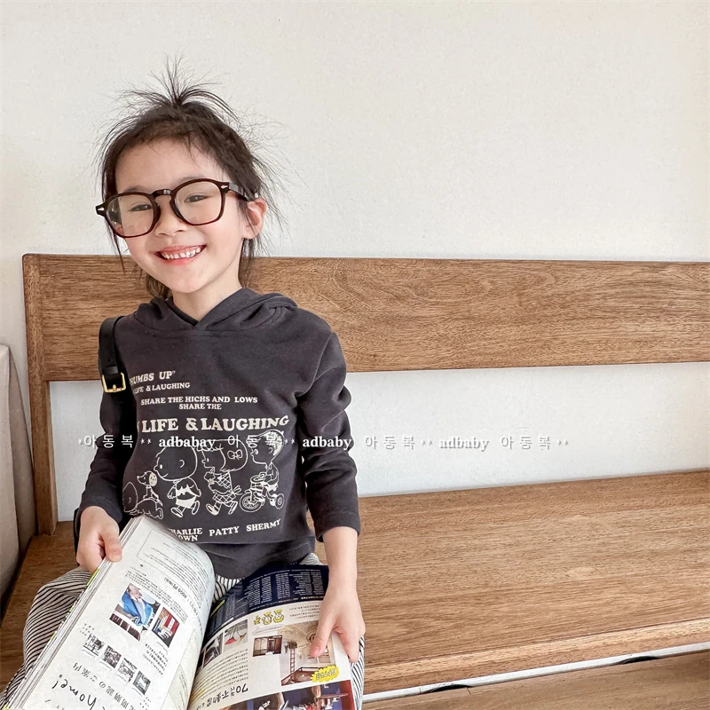 CoCoNut.童装儿童洋气韩版男童宝宝长袖连帽卫衣打底秋冬套头休闲