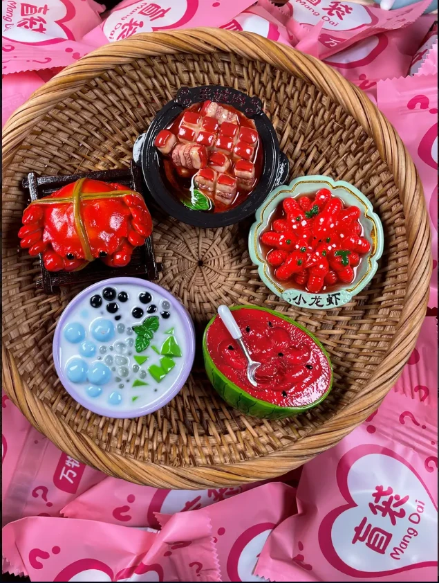 【拍一拆三】树脂盲盒食玩冰箱贴{请选择一种许愿}拆完不退！