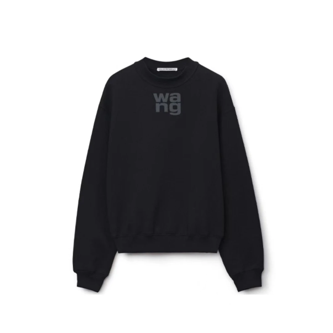 Alexander Wang 亚历山大王 徽标辣妹圆领套头运动卫衣