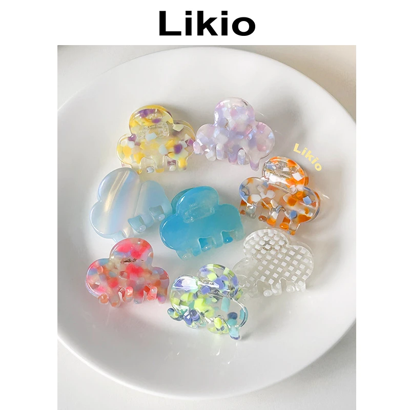 Likio 原创设计mini云朵发抓 抓夹发饰顶夹鲨鱼发饰卡子