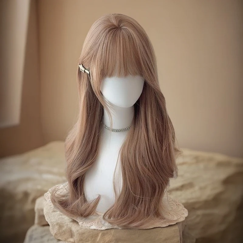 水舞沙Lolita萝莉长卷发奶茶香槟色时尚整顶假发动漫cos整顶假发