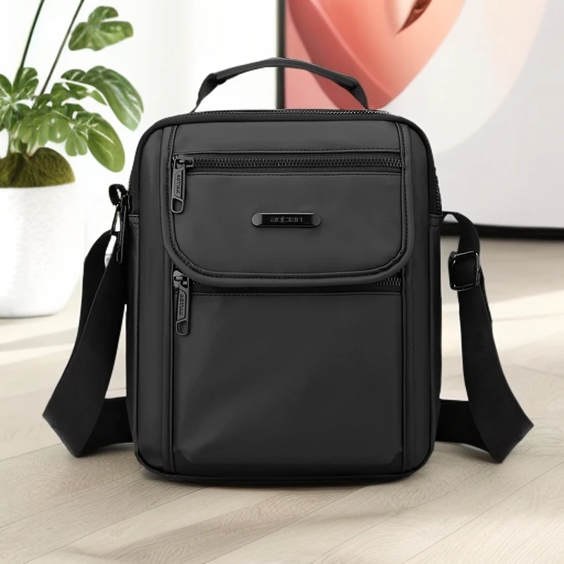 奥天男士包包做生意出差休闲男包单肩斜挎包多层包大小号包防水