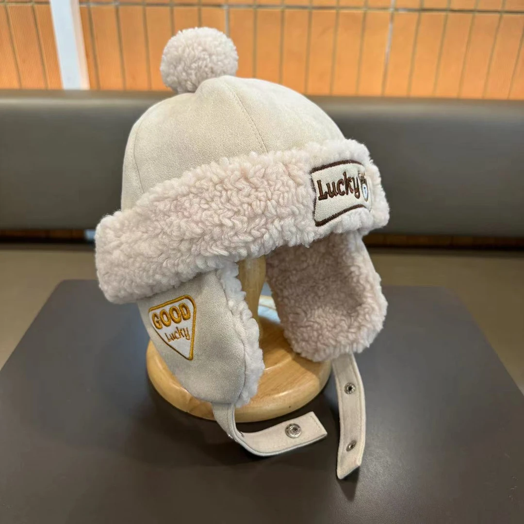 儿童帽子秋冬季男童雷锋帽毛绒保暖帽女童宝宝加厚冬款眼镜护耳帽