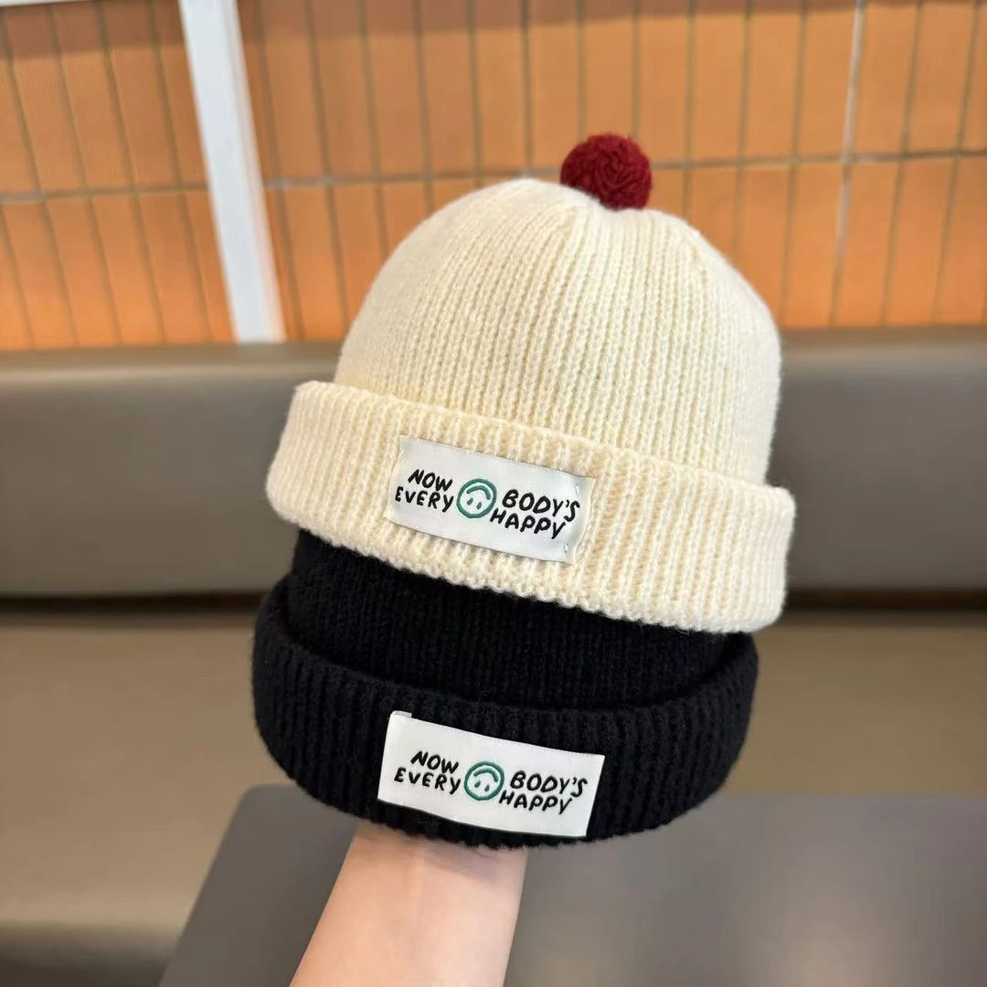 宝宝毛线帽婴儿帽子秋冬季男童女童针织帽儿童套头帽瓜皮冷帽女孩