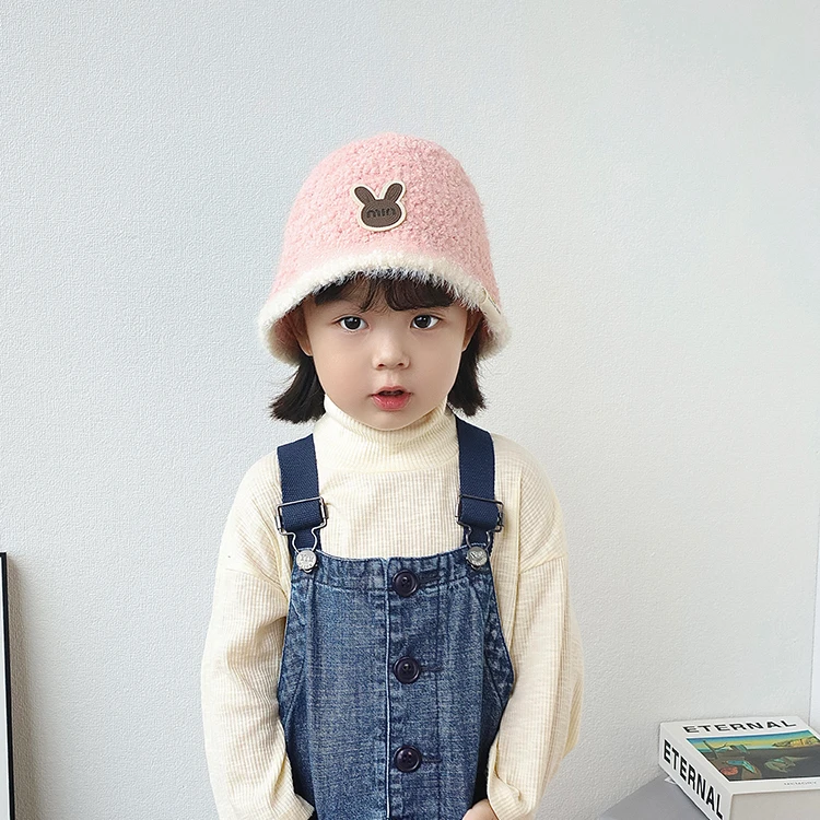 儿童帽子秋冬款保暖渔夫帽宝宝时尚百搭水桶帽春天男女童休闲盆帽
