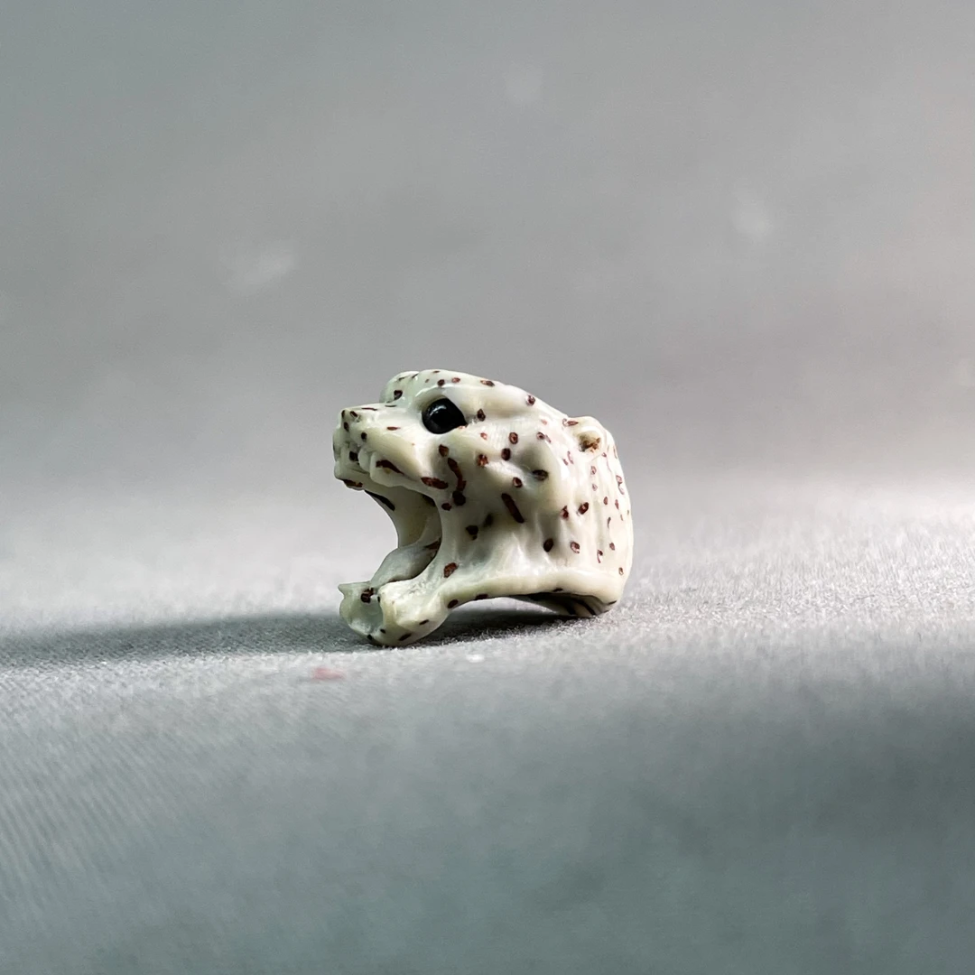 【虎头卡扣】原生态星月菩提雕刻手串单圈配饰卡环卡扣老虎配饰