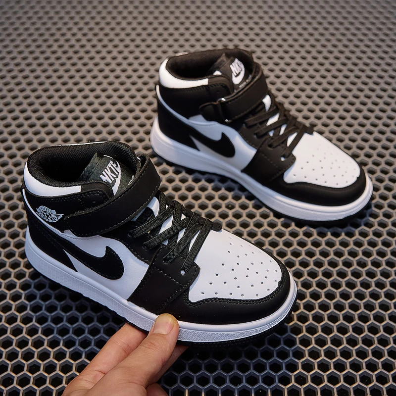 巴拉巴拉aj儿童版AJ童鞋2024春秋新款篮球鞋女童高帮运动鞋男童街