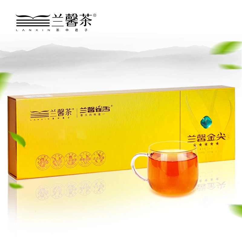 【兰馨金尖5S】贵州红茶金毫单芽红茶60克/条独立小袋装翻盖礼盒装