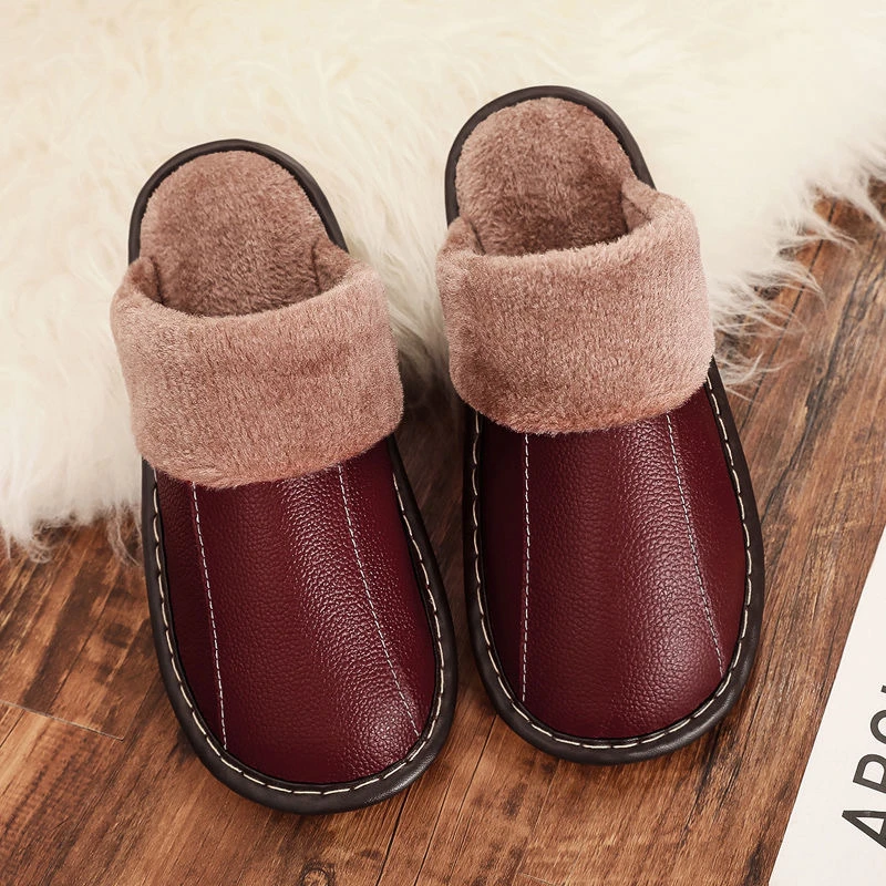 海宁居家皮拖鞋实心橡胶底防滑情侣通用室内可穿上线大底情侣可穿