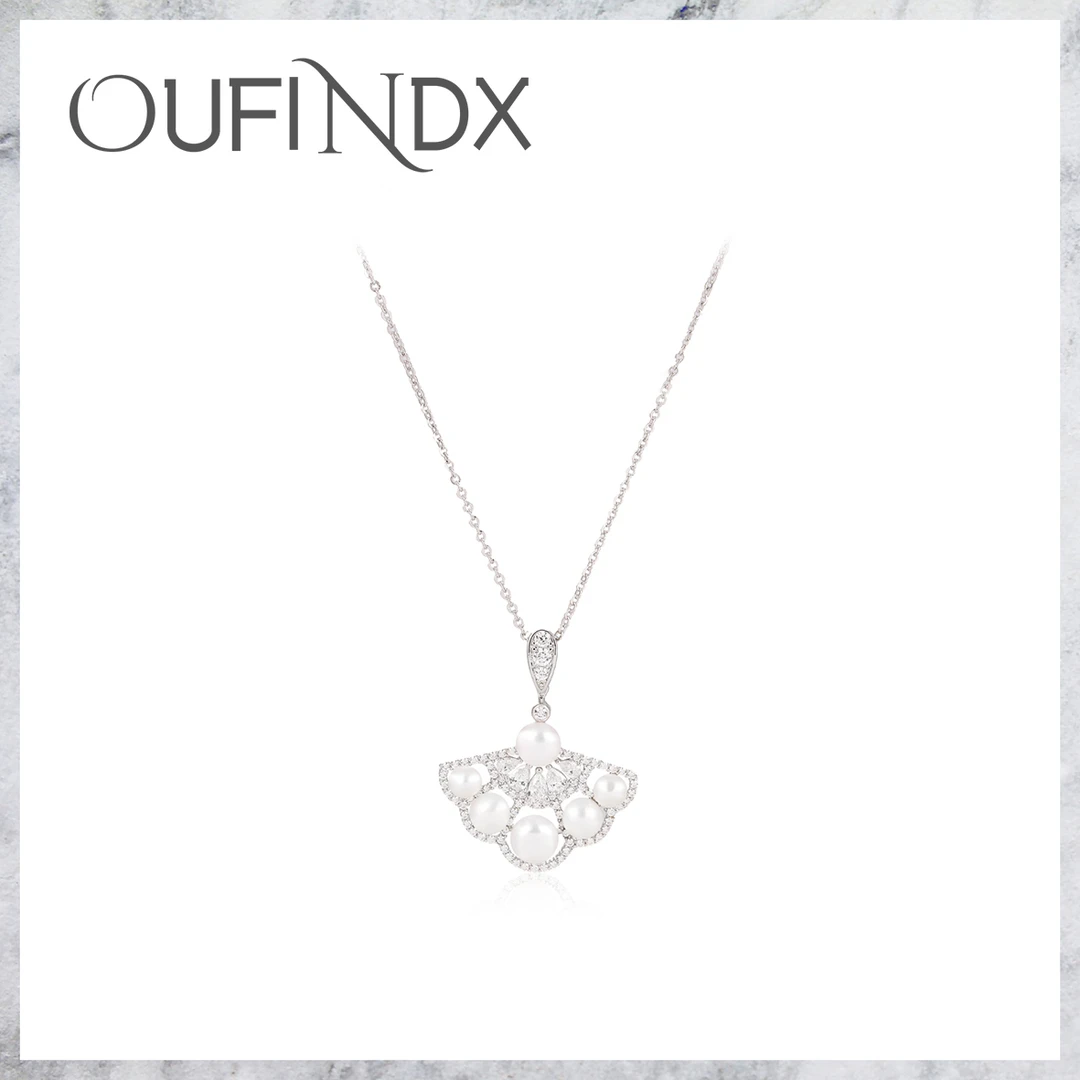 OF英★【高定】气质白色轻奢百搭精致小众坠链项链~8615