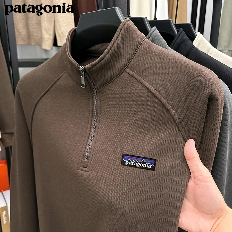 Patagonia/巴塔哥尼亚户外运动秋冬抓绒保暖休闲拉链加绒立领卫衣