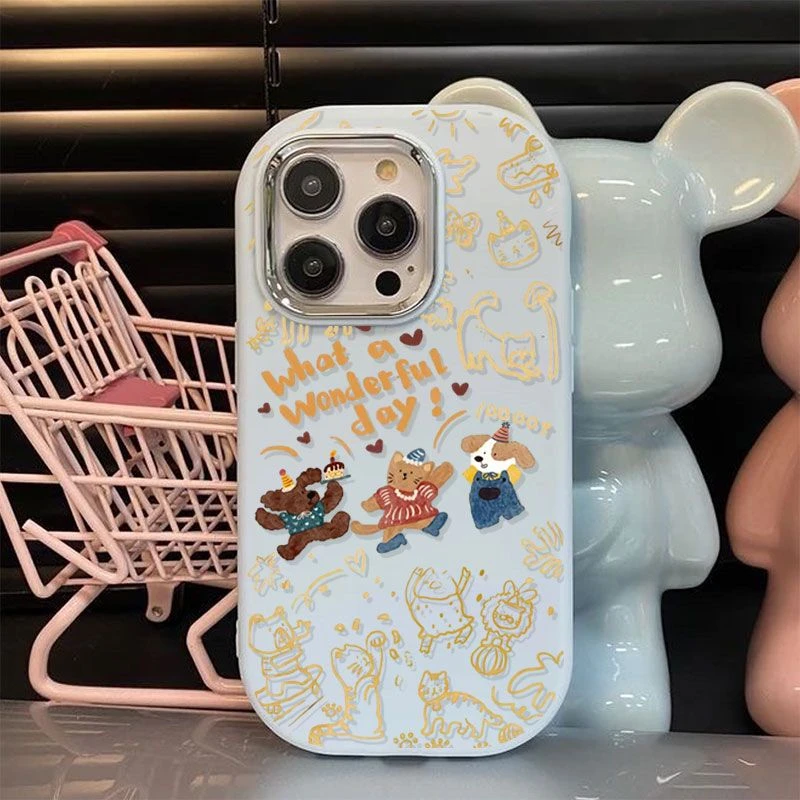 可爱小动物iPhone15 14promax手机壳苹果13 12 11软套xr壳