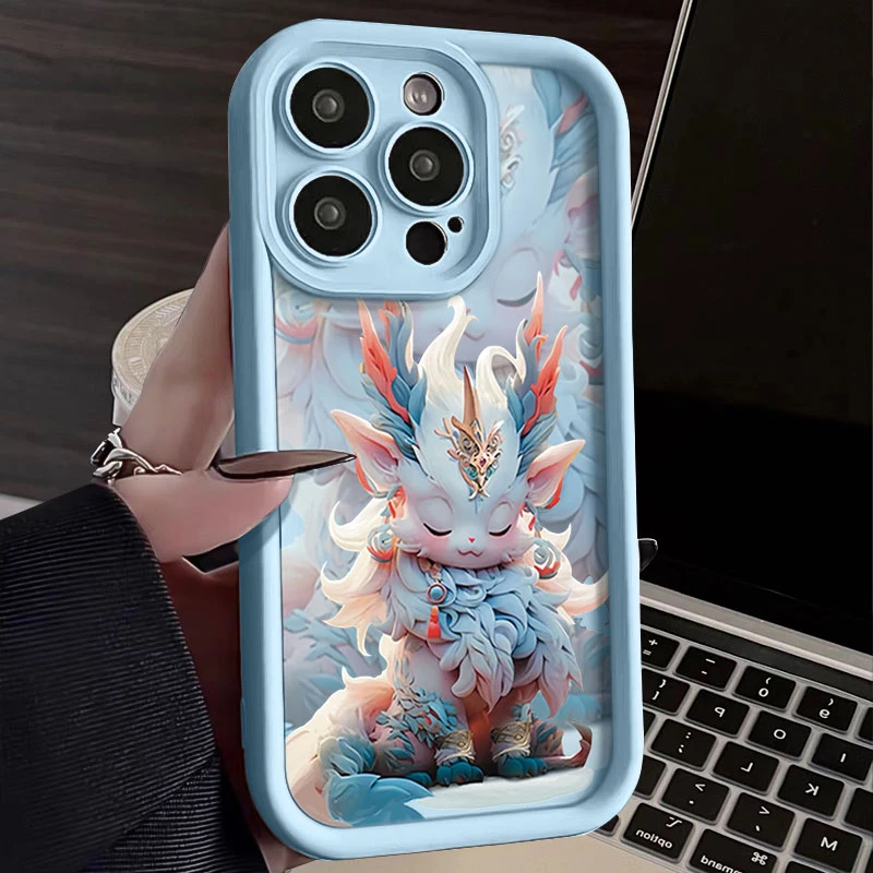 2024龙年麒麟iphone15PRO苹果手机壳14promax软硅胶13高级12/11/X