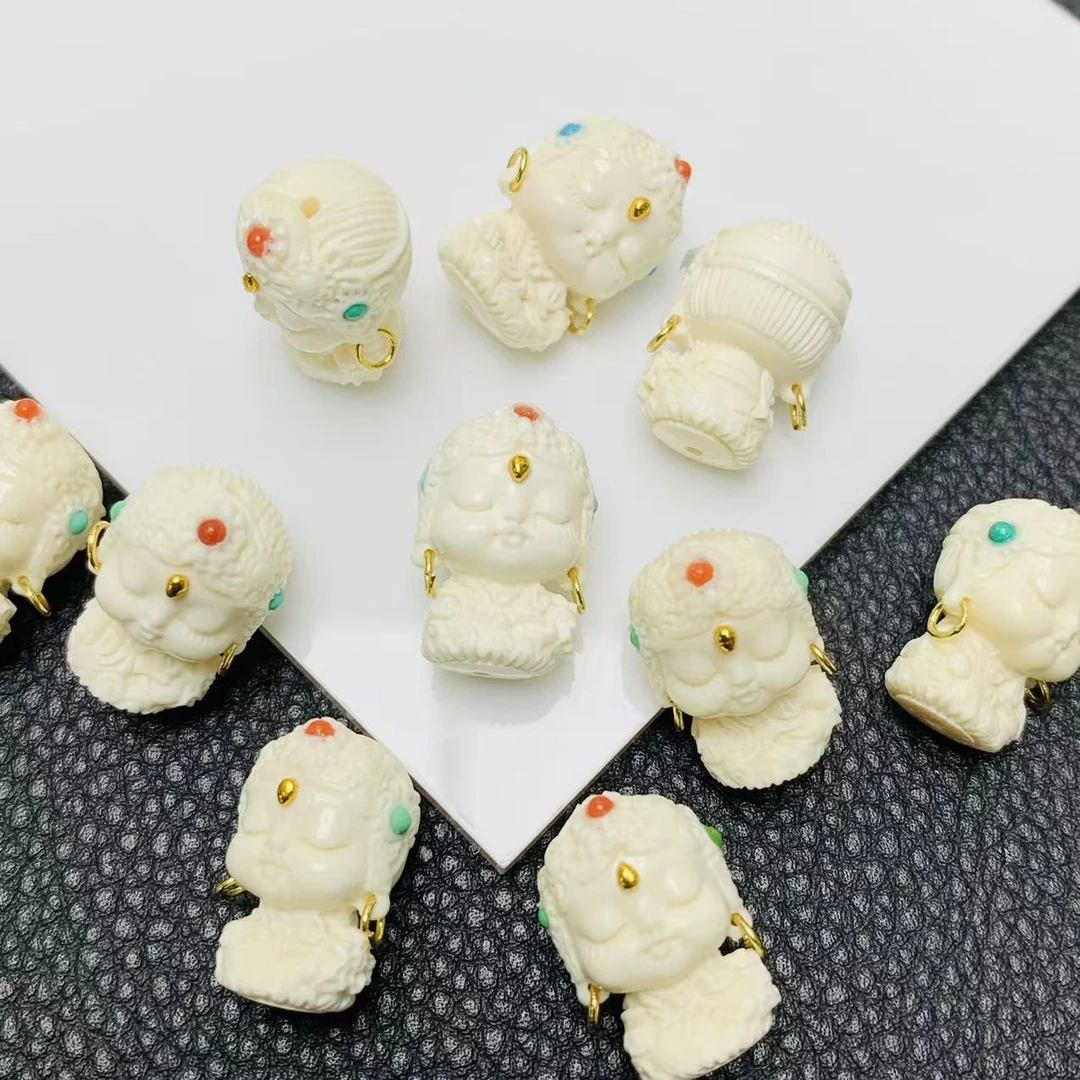 「戴琴珠宝」FR5206-猛犸度母通孔配件（多样性发其一）