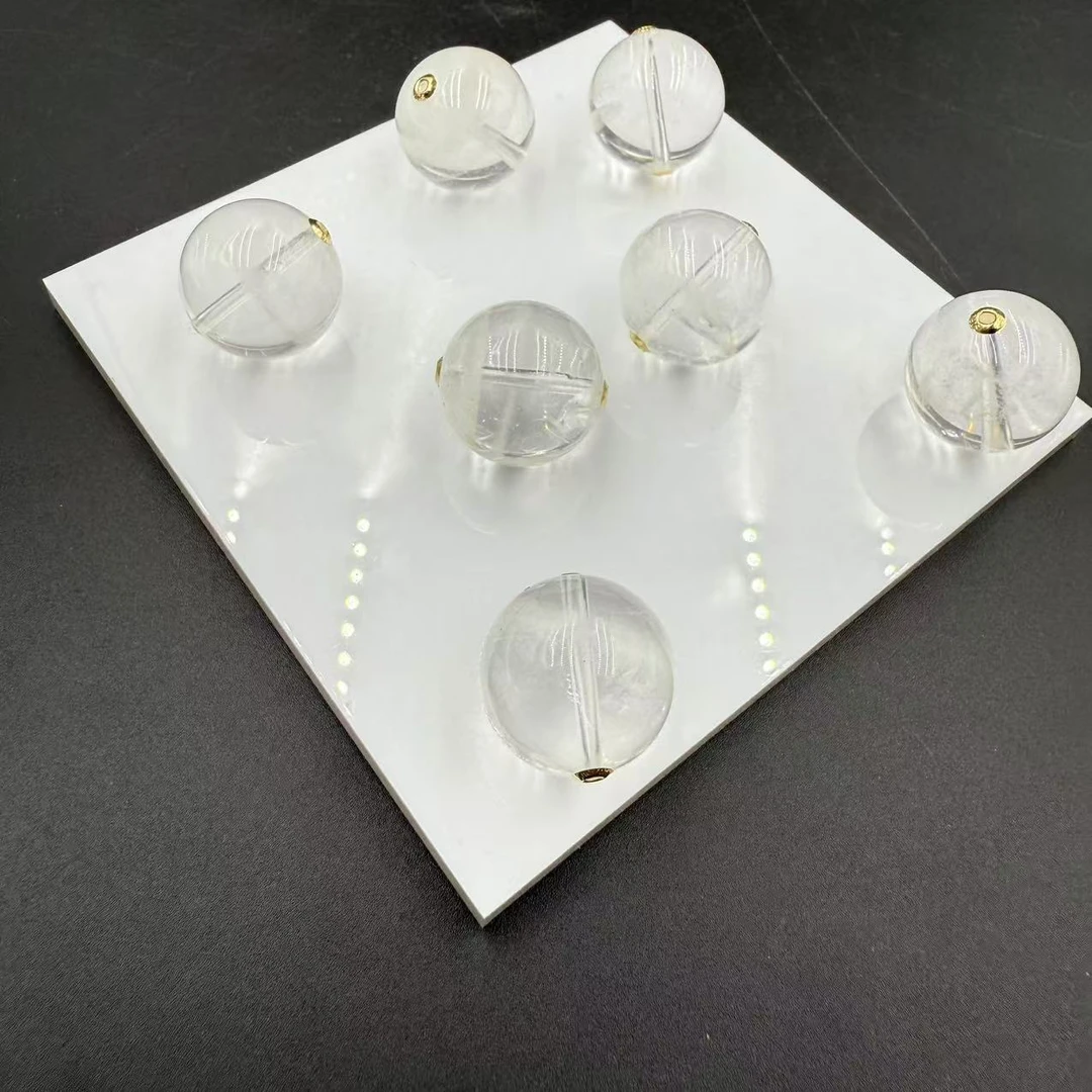 「戴琴珠宝」FR5306-18k金水晶14mm左右单珠配件（多样性发其一）