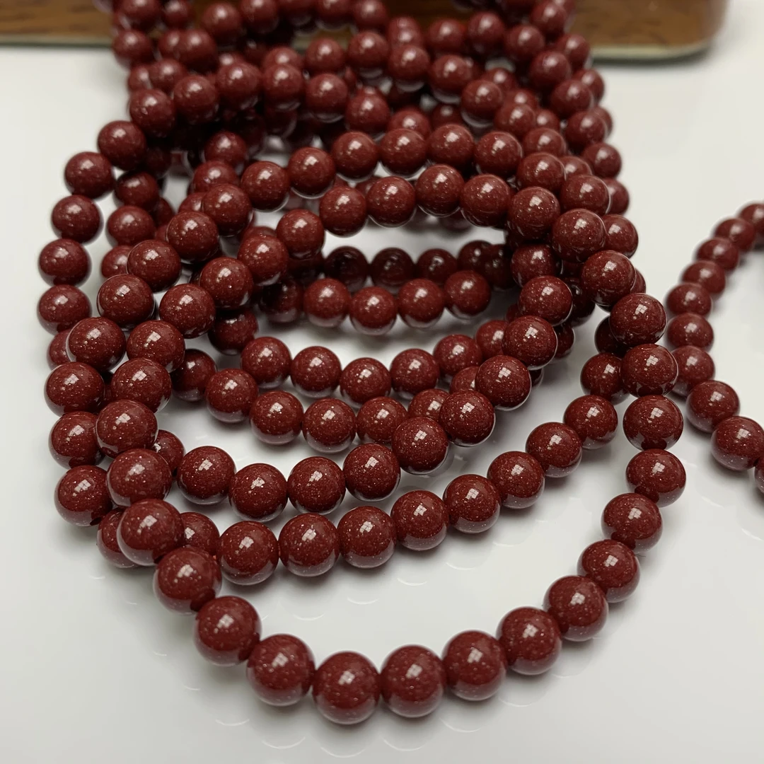 含辰砂工艺品「戴琴珠宝」FR4985-辰砂6mm左右手串（多样性发其一）