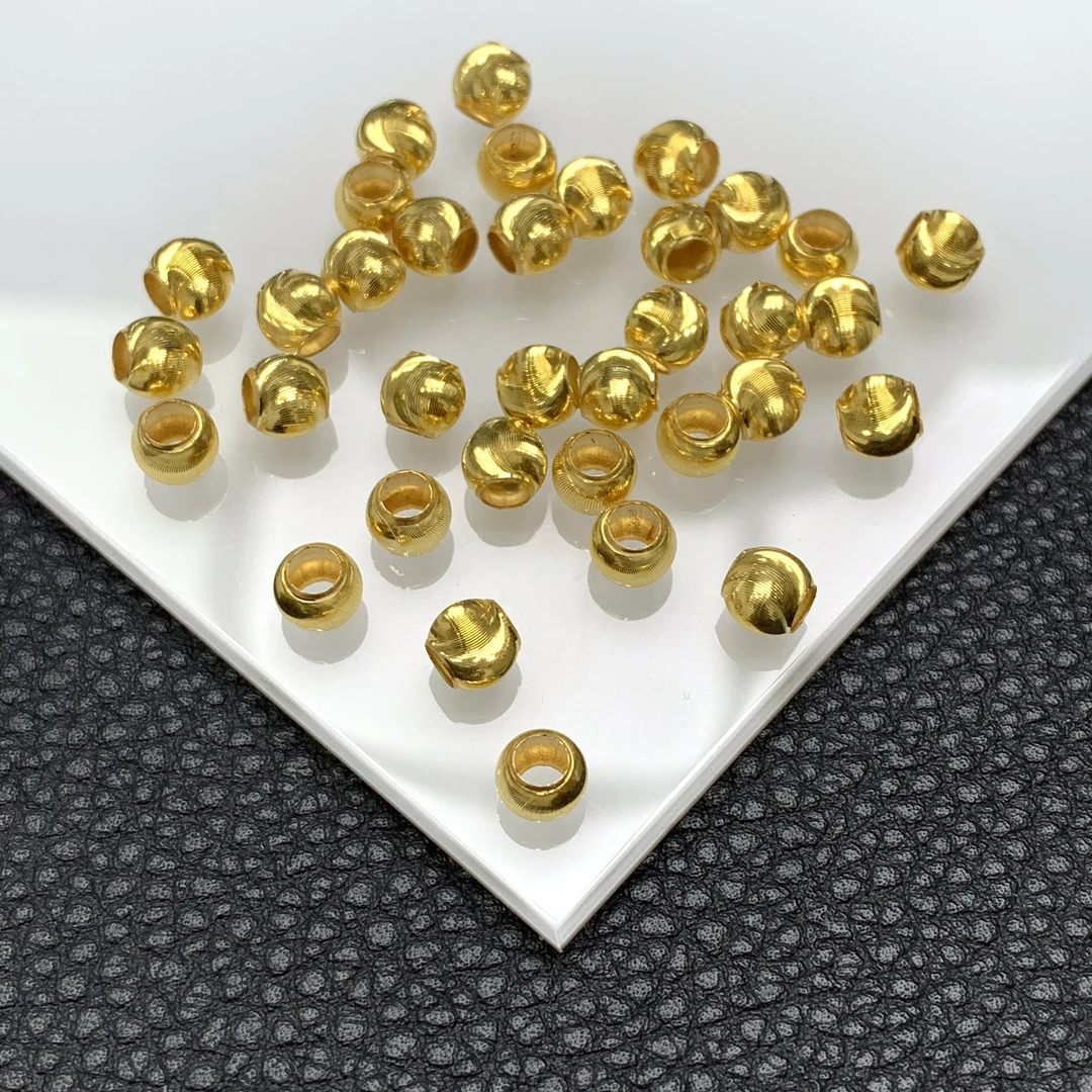 「戴琴珠宝」YZ2153-18K金猫眼珠配件5mm左右-JS（多样性发其一）