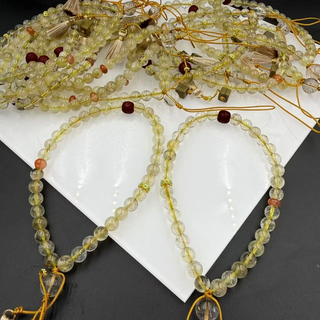 「戴琴珠宝」FR5633-发晶手机挂7mm左右（多样性发其一）